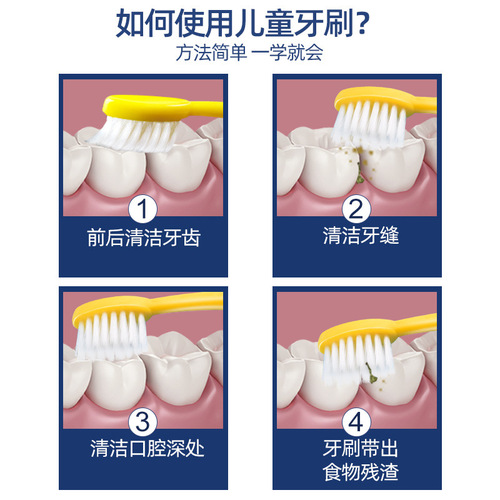 Little Deer Mom Children's Toothbrush Little Tiger Soft-bristled Toothbrush Independent Small-head Cleaning Teeth Gap Brush Toothbrush Wholesale