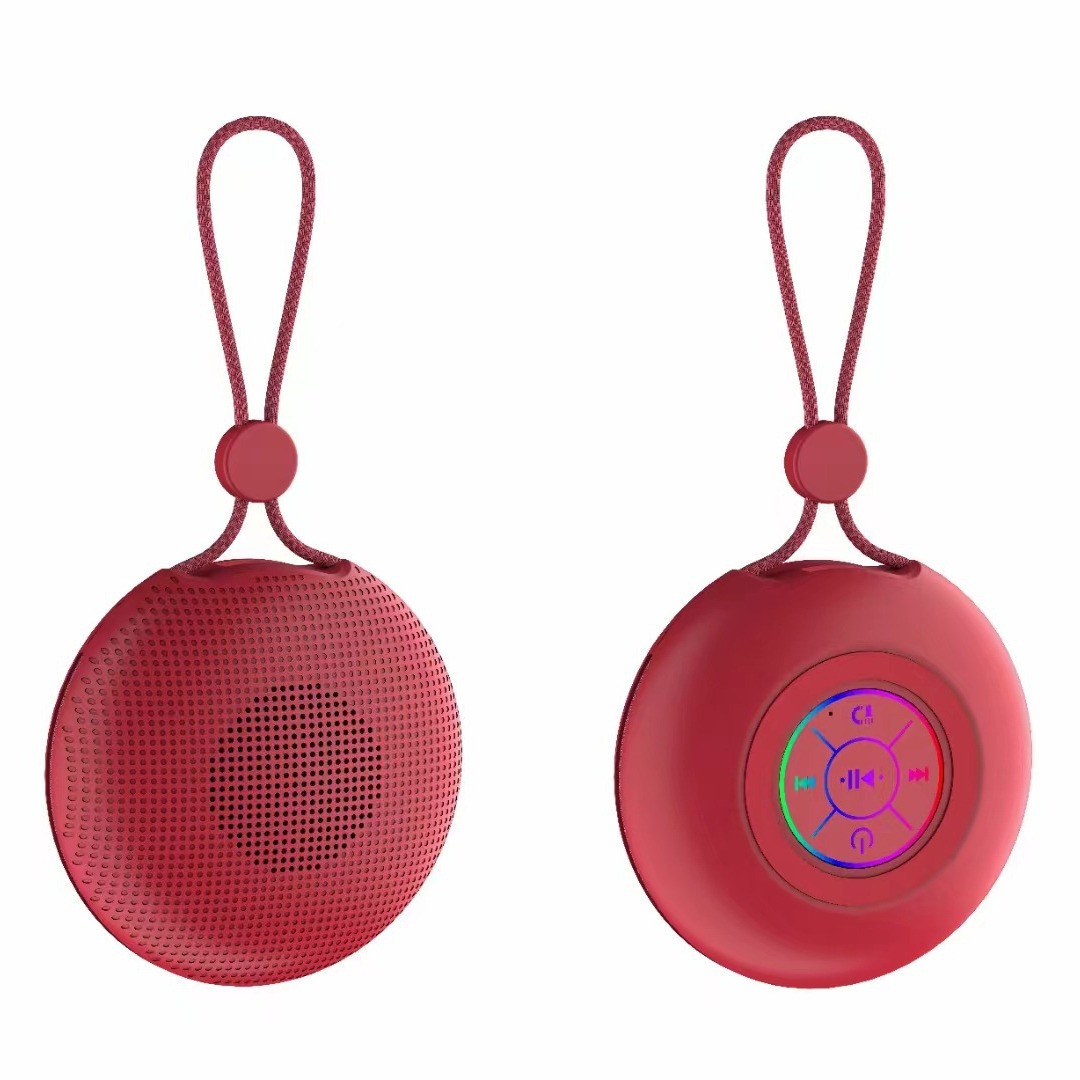 亚马逊新款七彩发光蓝牙音箱户外便携式迷你防水手机礼品音响
