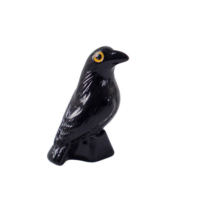 クロスボーダーハロウィン黒曲がった頭のカラス樹脂装飾 diy 小動物かわいい手作りかわいい小さな装飾品|undefined
