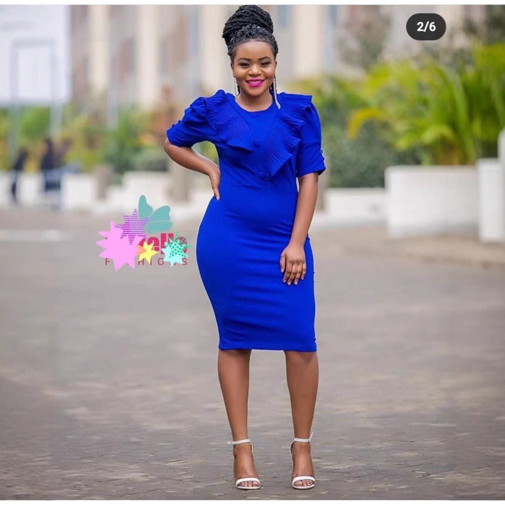 Cross-border e-commerce foreign trade AliExpress Amazon pencil skirt Africa plus size women's OL commuter solid color dress