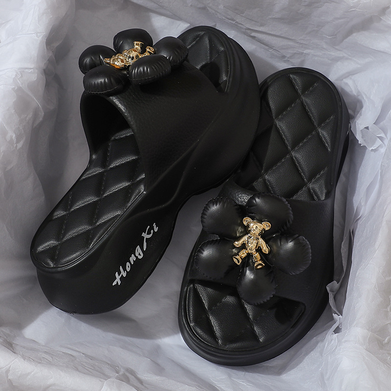 Zapatillas de mujer 2023 nueva moda desgaste al aire libre mayor grueso fondo antideslizante interior casa zapatillas de trabajo de las mujeres Invierno