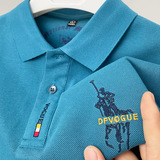 Хлопковая летняя футболка polo для отдыха, короткий рукав, оверсайз