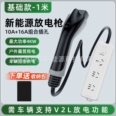 Discharge Gun, New Energy Vehicle External Discharge Plug, and Power Strip Are Suitable for Byd, Li Auto, and Deep Blue Power Adapters (Elektrikli avtomobil şarj stansiyaları) - new-energy-power-gun-1m-indicator-lights-comes-with-a-storage-bag