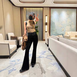 新杨幂同款加绒腰封超模微喇牛仔裤！冬日辣妹穿搭天花板巨显瘦