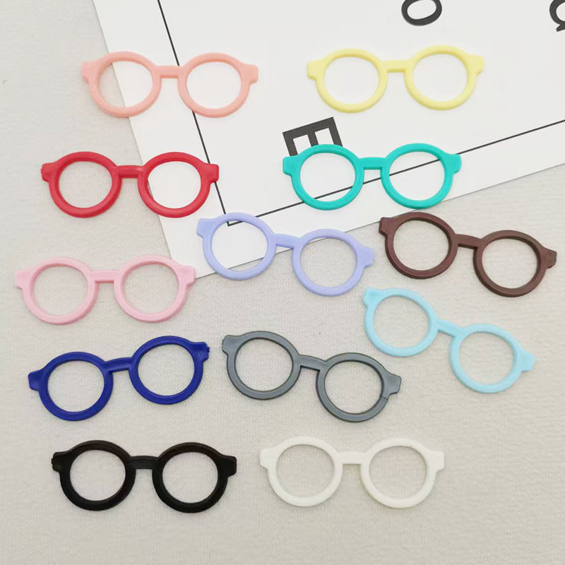 卡通眼镜玩偶饰品配件diy毛绒玩具猫咪玩偶公仔辅料塑料眼镜配饰