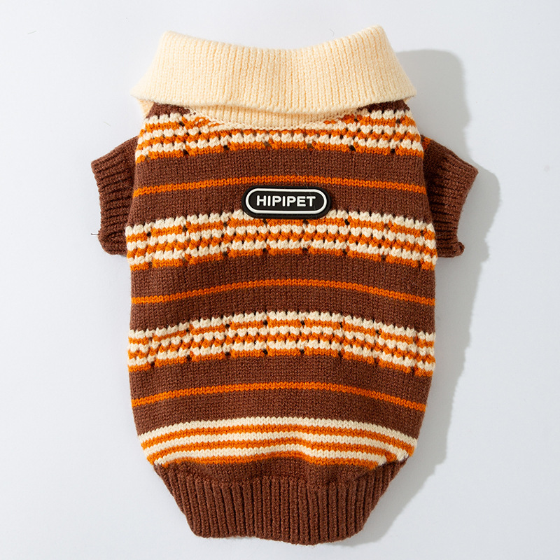 Nuevo otoño y invierno perros pequeños y medianos peluche mascotas collares de color correa polo suéter de dos patas ropa de perro y gato image 5