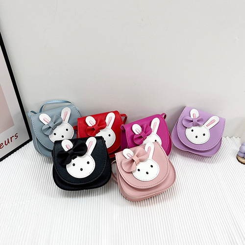 Children's backpack wholesale new cute rabbit girl children crossbody bag girl PU mini shoulder accessory coin purse