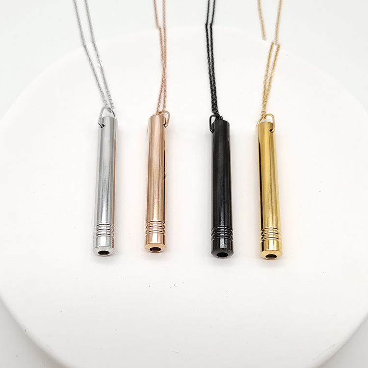 1 Piece Simple Style Whistle Stainless Steel Plating Unisex Pendant Necklace