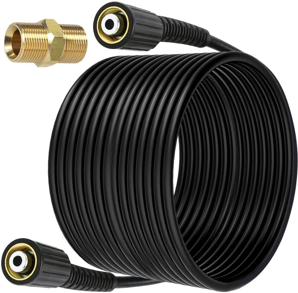 15米 M22高压清洗软管 1/4英寸4000PSI电动压力清洗机软管