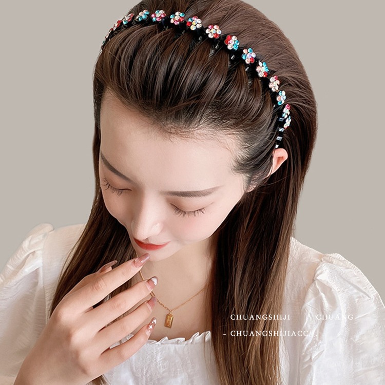 Diadema de estilo coreano horquilla de verano para mujer Celebridad de Internet 2022 nuevo estilo de pelo roto acabado artefacto lavado de cara horquilla diadema