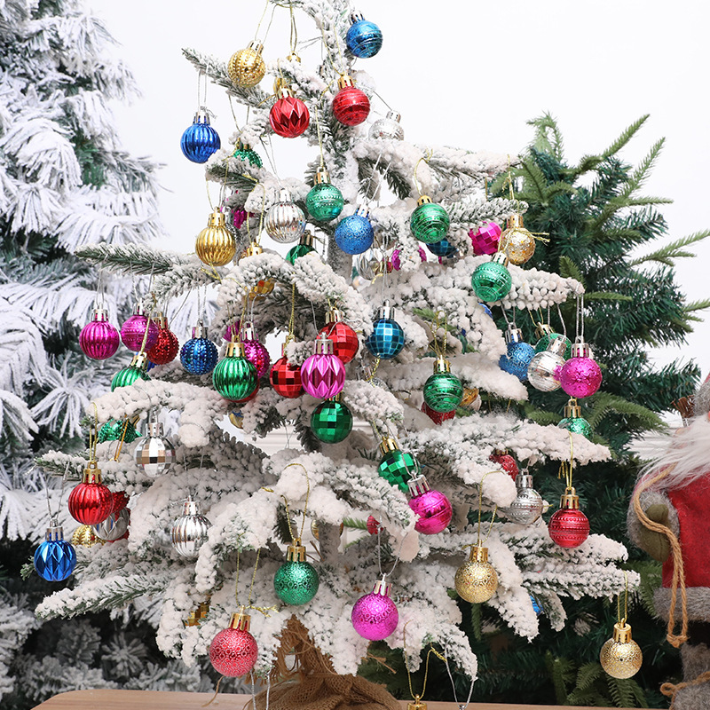 国境を越えたアマゾン代発3cm異形カラークリスマスボールクリスマスツリーのストラップ8個のデザイン12個のストラップ|undefined