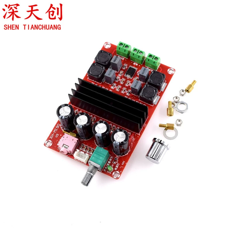 XH-M190 TDA3116D2 Высокая мощность цифровой усилитель TPA3116 Двухканальная увеличительная пластина 12-24V