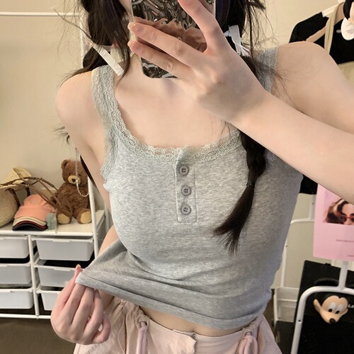 Spicy Girl's Sweet & Alluring Lace Camisole with Beautiful Back Design, Padded Bralette for Women—Stylish, Trendy, Short-Style Top for Outer Wear or Layering as a Base Look