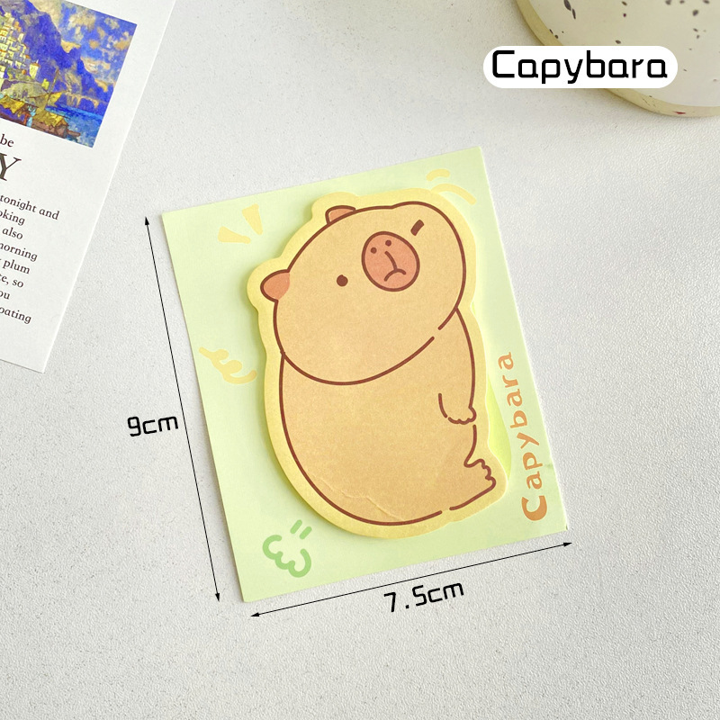 かわいいアニメの付箋は学生の文房具を貼っています。|undefined