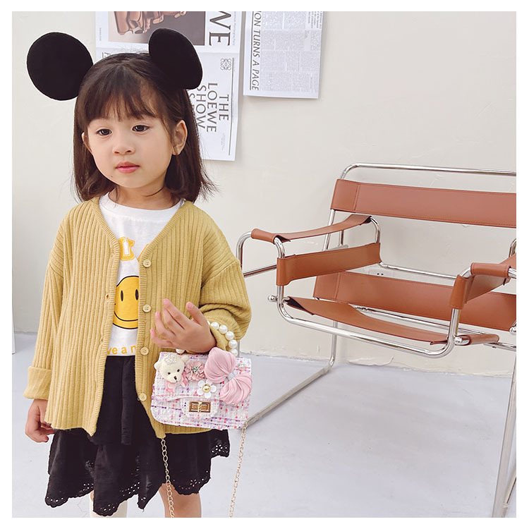 Children's One-shoulder Diagonal Bag Pearl Portable Coin Purse Bear Bow Cute Accessory Bag Wholesale display picture 37