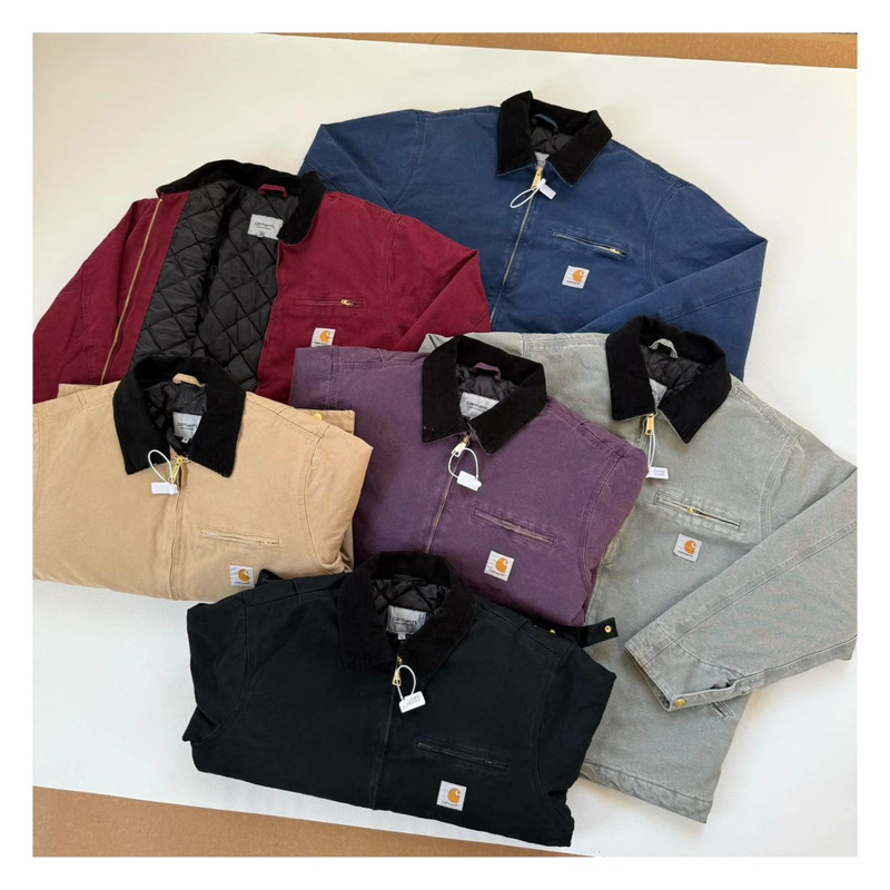 The Most Popular Version of the Classic Og Detroit Corduroy Lapel Washed Vintage Workwear Cotton-Padded Jacket