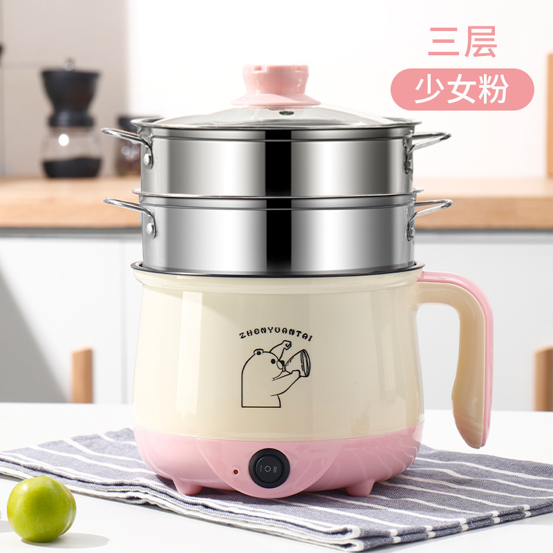 걸리 핑크 논스틱 팬 + 스테인리스 찜통 2개