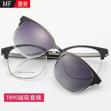 全框防紫外線磁吸套鏡男女同款配近視眼鏡兩用墨鏡TR90偏光太陽鏡