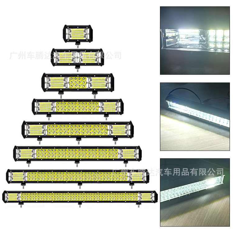 車のストリップライト LED 作業灯超高輝度ミッドグリッド 3 列トラックライトオフロード車ライトフロントバンパーライトスポットライト補助|undefined