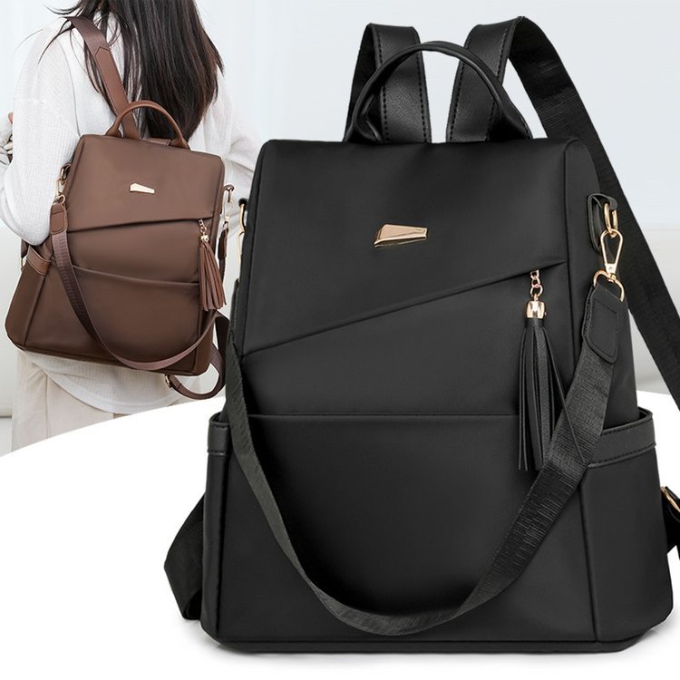Backpack Women's 2024 New Fashion All-match Women's Oxford Cloth Backpack Casual Commuting Simple Travel Schoolbag