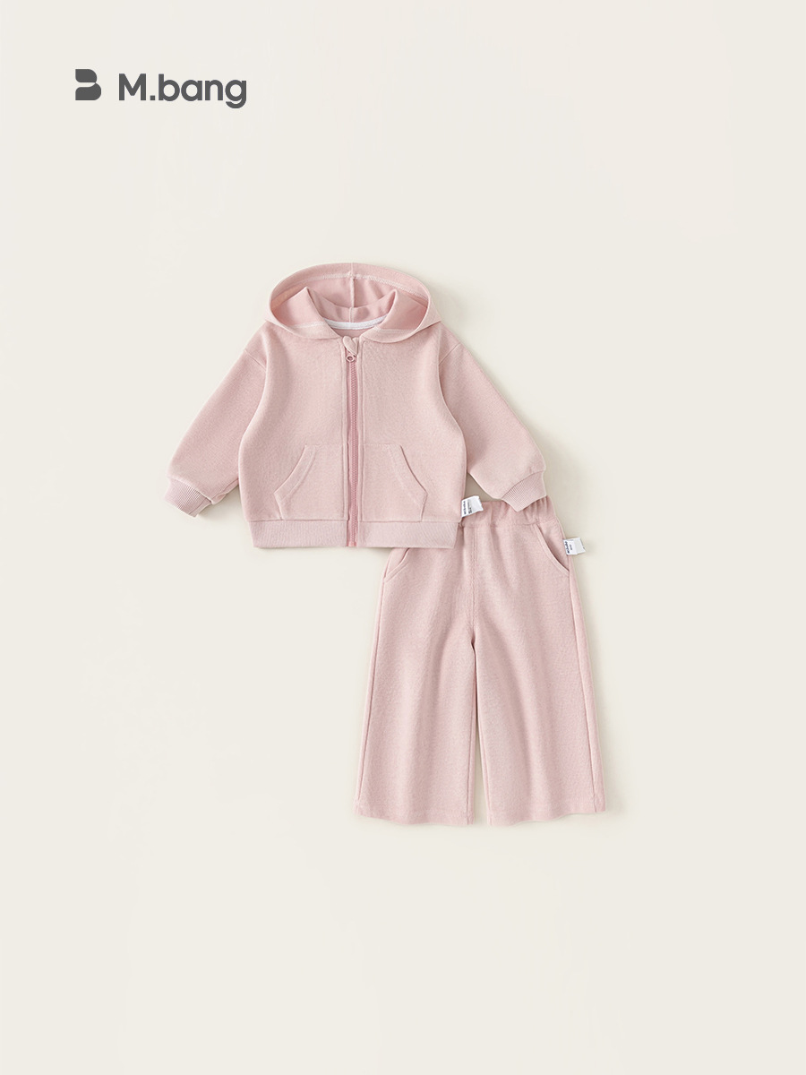 Yubao trajes de niños primavera y otoño chaqueta con sombrero de manga larga trajes deportivos para niños Huzhou ropa de tela para niños