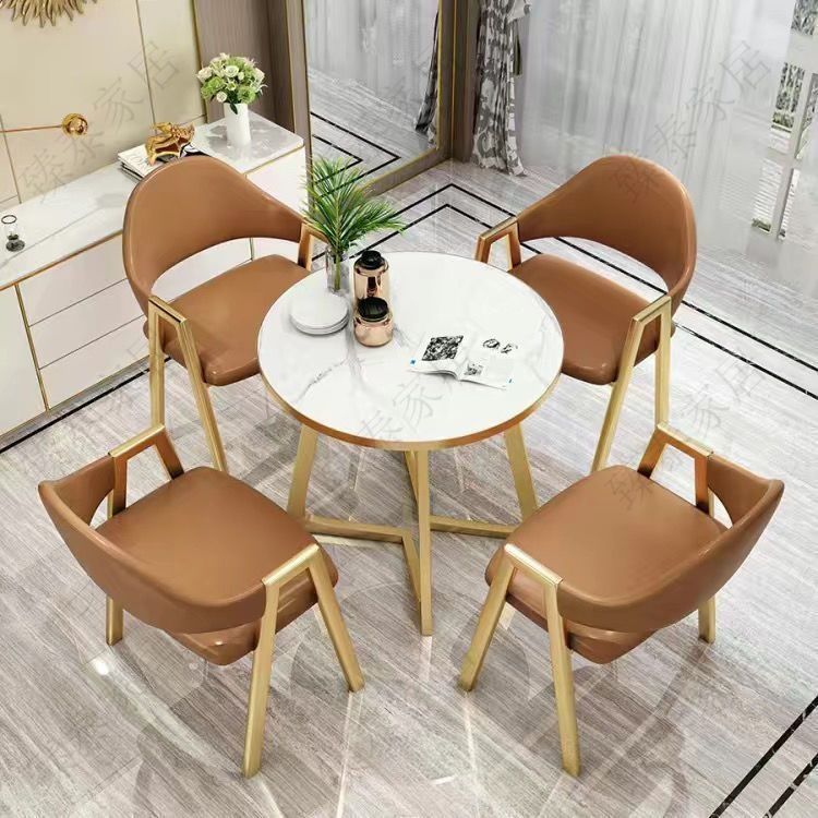 北欧商談テーブルと椅子の組み合わせバルコニーライト高級レジャーテーブルと椅子小さなコーヒーテーブルレジャーレセプションモダンシンプルな小さなラウンドテーブル|undefined
