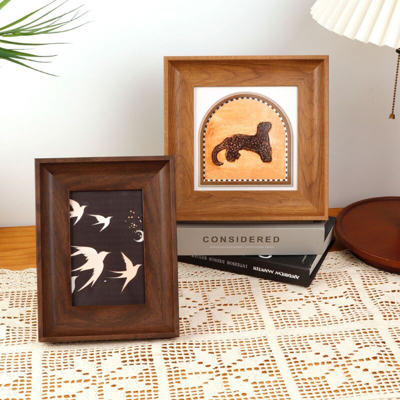 French-Style Vintage Photo Frame Display Stand 6-Inch 7-Inch 8inch 10inch A4 Square Photo Wall Oil Painting Empty Frame Wall Hanging