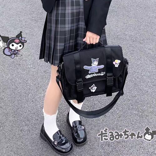Japanese cute student large capacity jk Sanrio portable cross-body cinnamon dog Kuromi backpack uniform bag
