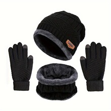 G 13874 Winter Hat Scarf Gloves Set ����ñ��Χ������ ��