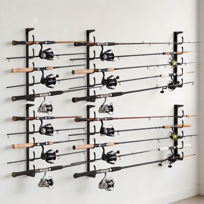 Wall-Mounted Display Rack for Cross-Border Wall and Ceiling Storage, Home Storage, Fishing Rod Storage Rack, Metal Fishing Rod Holder Wall-Mounted Display Rack for Cross-Border Wall and Ceiling Storage, Home Storage, Fishing Rod Storage Rack, Metal Fishing Rod Holder