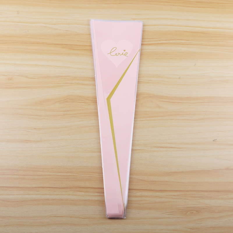 520 Día de San Valentín Corona de una sola rosa Bolsa de flores Material de embalaje Día de San Valentín OPP Bolsa de ramo de plástico al por mayor