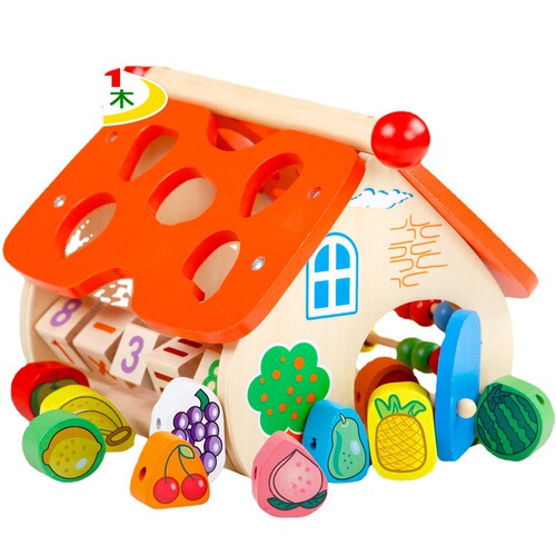 New fruit smart shape house cognitive shape matching digital color children's educational early education combination toy