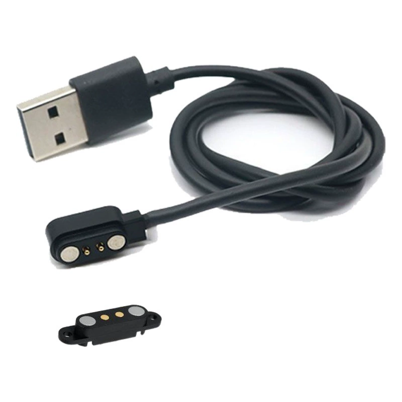 3PIN с фиксированным отверстием Магнитный всасывающий разъем зарядный контакт pogopin пружинный штифт зарядный ПОГО штифт