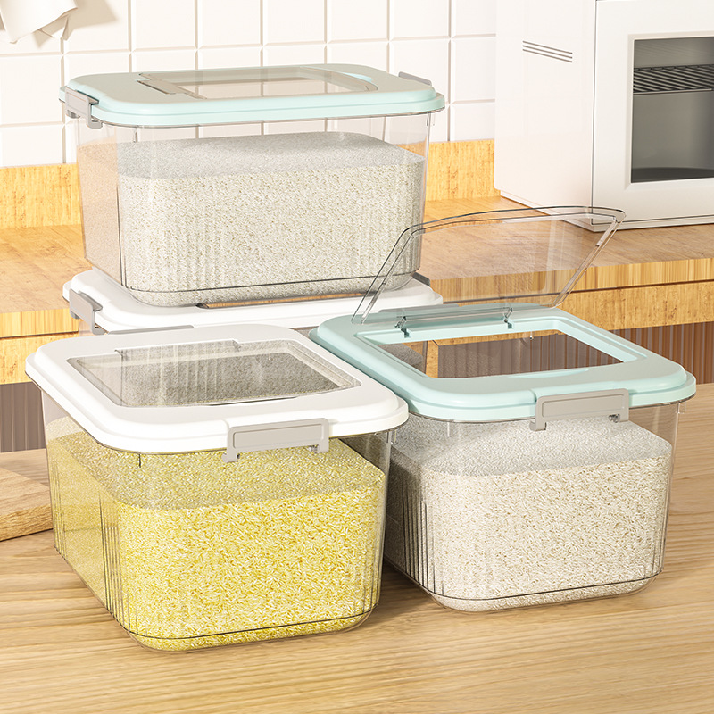 rice bucket household kitchen pest-proof moisture-proof sealed rice storage box rice bucket and flour bucket storage tank rice box storage box