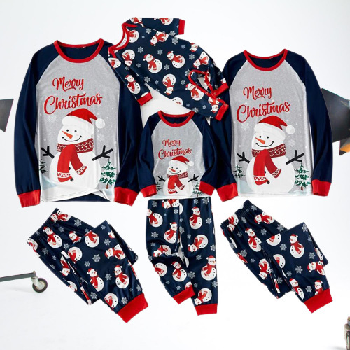 thumbnail image 2 of 2025 Conjunto de pijamas estampados de manga larga y cuello redondo para padres e hijos, nuevo hogar familiar navideño europeo y americano, 2 of 5