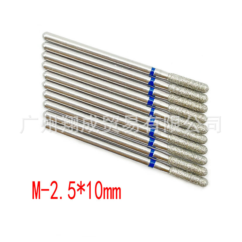 10 unids Amazon Venta caliente nail art carborundum pulido traje uñas descarga taladro piel muerta eliminación diamante Taladro