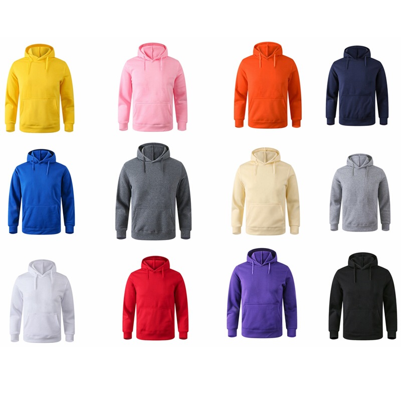 2024 Foreign Trade Amazon New Men's Solid Color Hooded Pullover Men's Sweatshirt Cross-Border Foreign Trade Aliexpress Wish