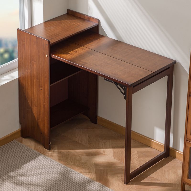 Folding Desk and Bookcase Integrated Home Small Apartment Multi-Functional Computer Desk Workbench Rental Room Simple Dining Table