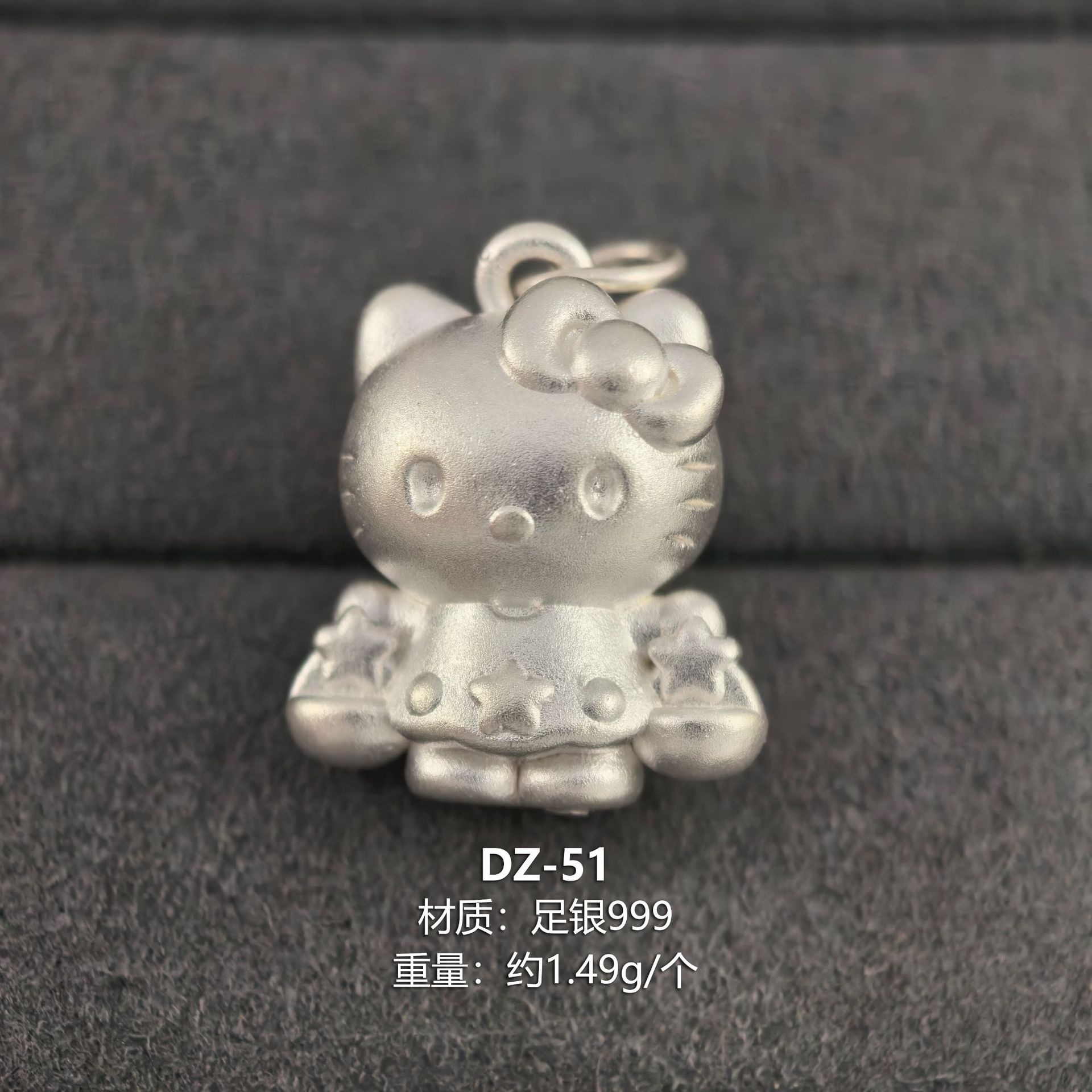 Pure Silver 999 Hello Kitty Fortune Beads My Melody Spacer Beads Handmade String DIY Jewelry Accessories Pure Silver Kt Cat Loose Beads