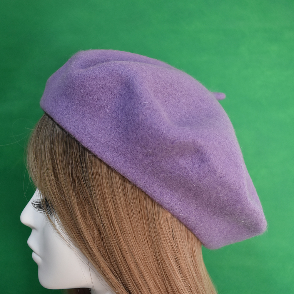 Unisex dam ull premium basker Höst/vinter vintage målarhatt Newsboy hatt rosa_voghion.com