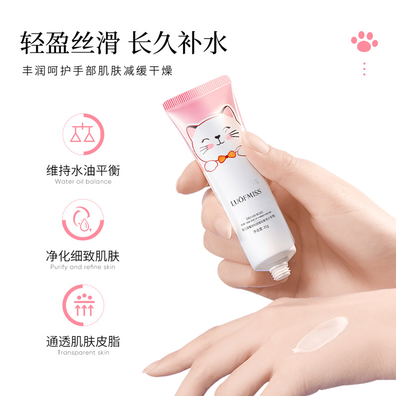Lofan hermoso gato lindo mano crema traje hidratante cuidado mano lubricación mano crema traje