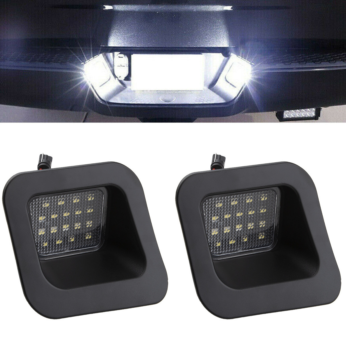 Dodge – LED License Plate License plate lamp - transparent-cover-black-plate