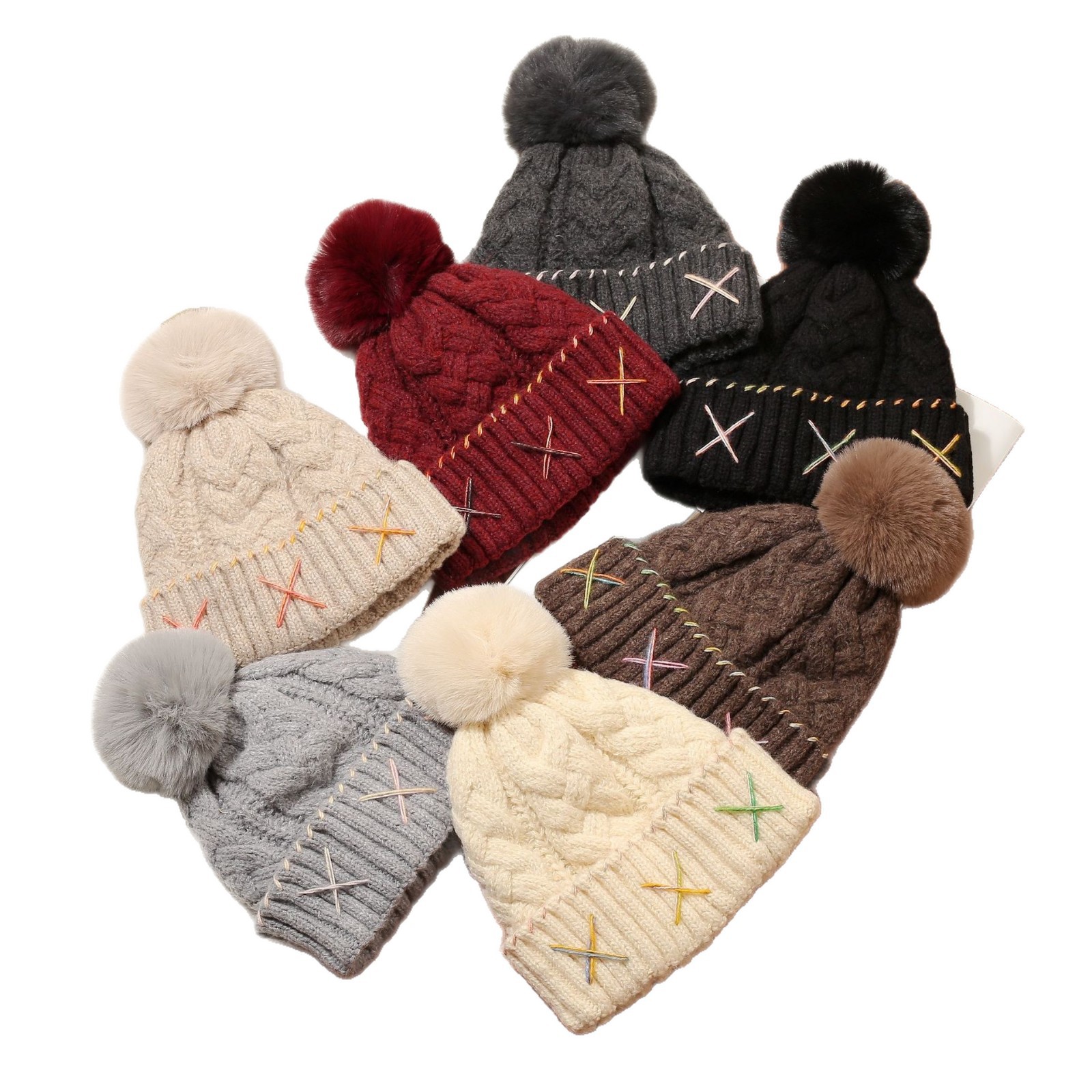 Suéter de punto para mujer, ideal para otoño e invierno. Forrado con polar, grueso, cálido, versátil, con protección para las orejas, corte holgado y amplio para la cabeza._voghion.com