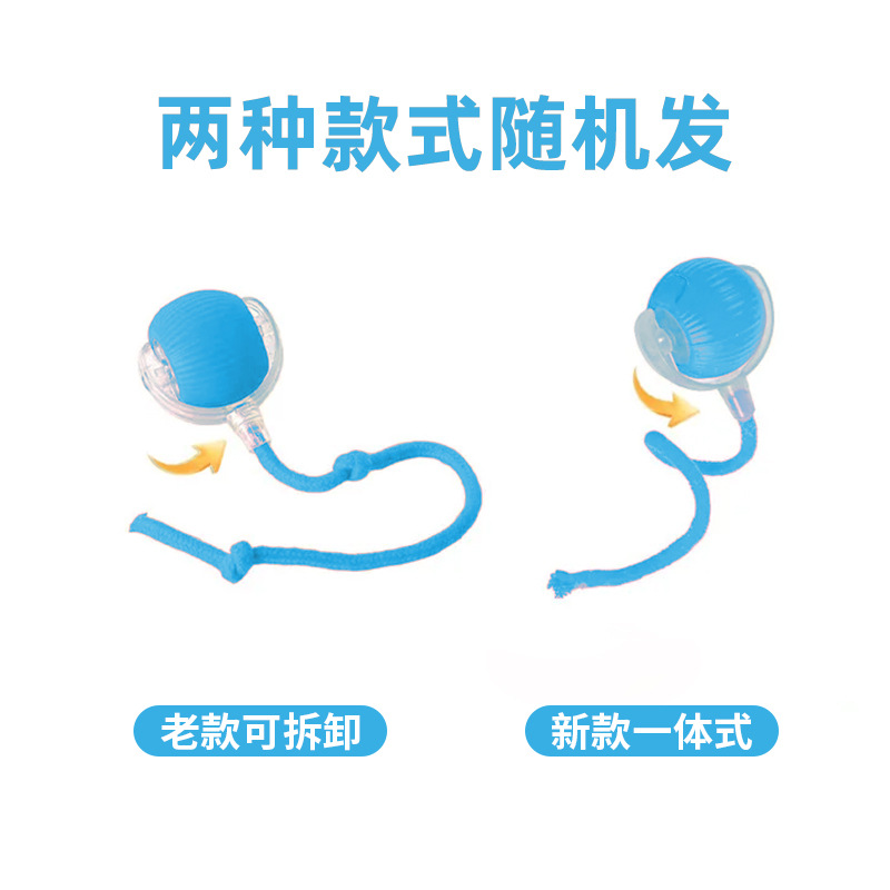 Bola de gato divertida automática resistente a morder transfronteriza, bola de juguete para gatos, artefacto para aliviar el aburrimiento, suministros para gatos con cuerda, bola de salto