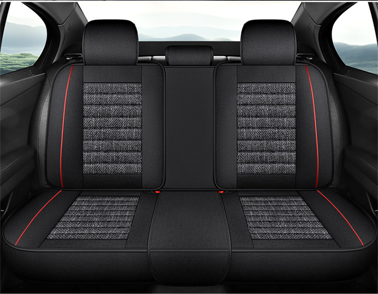 Car Seat Covers for All Seasons, Fully Enclosed, Made of Coarse Linen Fabric, Breathable Summer Seat Covers, Wholesale for Export