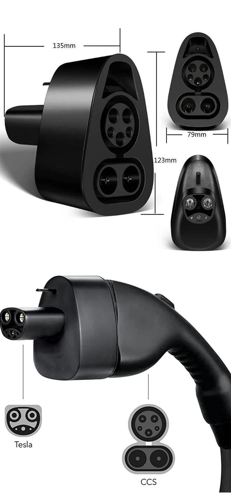 New Energy Vehicle Charging Pile Hong Kong and Taiwan American Standard J1772 to European Standard Type2 Tesla Nacs Conversion Head