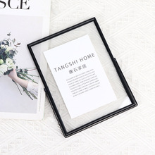 跨境货源 北欧ins风旋转金属相框摆台67810寸透明diy标本厂家批发