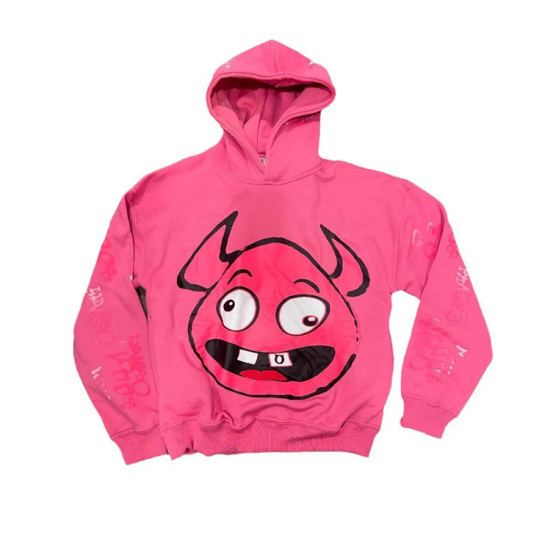 Y2K Demon Print Dark Aesthetic Hoodie – Retro Streetwear Pullover With 3D Effect_viptrois.com