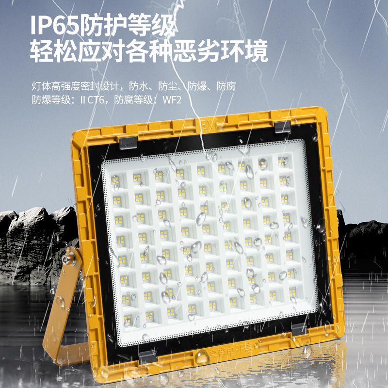 Lámpara LED a prueba de explosiones estándar asiática, reflector a prueba de explosiones para plantas químicas y gasolineras, reflector para talleres, almacenes y fábricas.