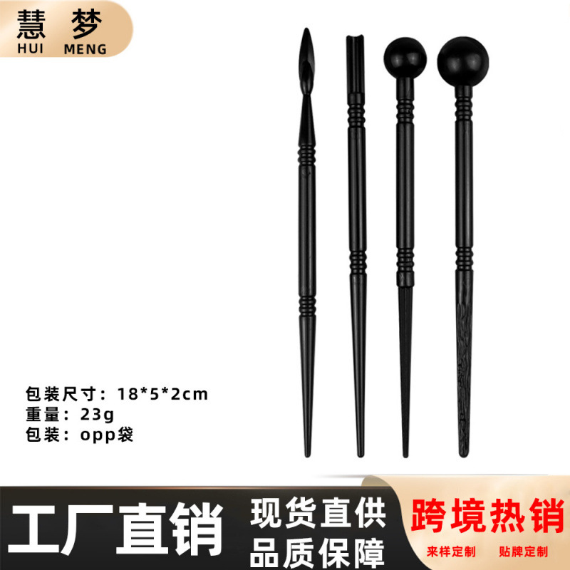 Herramientas de cerámica transfronterizas de acero inoxidable bola varilla de piedra plástica arcilla conjunto de barro de cerámica herramientas manuales escultura cuchillo penetración